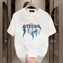 國潮短袖男t恤夏季復古小衆上衣寬松休閒圓領半袖2025年vibe風ins