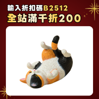 樹脂可愛超萌仿真小貓咪虎斑橘貓桌面手機支架玩具擺件創意