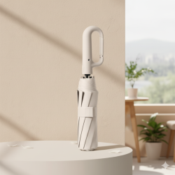 全自動反向環釦10骨商務傘抗風雨傘黑膠防曬晴雨兩用加大雙人雨傘