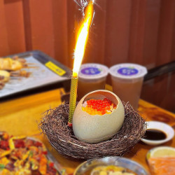 鳥巢蛋殼碗創意鴕鳥蛋餐具燒烤店甜品店擺盤生日特色餐廳拍照餐盤