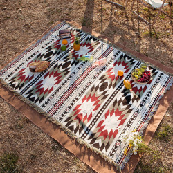 戶外露營毛毯復古毯桌布野餐墊民族風午休毯地毯棉布沙發巾桌布