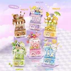 俐智LOZ積木創意Q萌迷你扭蛋機菠蘿雪冰擺件女孩益智拼裝玩具禮物