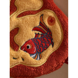 新年福字衛生間擦手巾掛式廚房超強吸水加厚速乾珊瑚絨春節擦手布