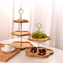 多層水果盤家用客廳茶幾雙層乾果點心零食擺放盤下午茶三層糖果盤