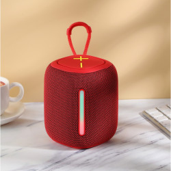 新款55D無線布藝藍牙音箱戶外可攜式手提低音砲RGB彩燈插卡音響