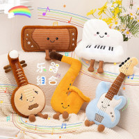 樂器組合毛絨玩具貝斯鋼琴薩克斯玩偶公仔古箏中阮藝術文創禮品批