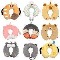 卡通動物慢廻彈記憶棉U型枕 康樂屋辦公旅行護頸枕頸枕u形枕