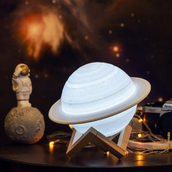土星燈氛圍拍拍燈多色遙控感應燈星空月球燈創意禮品桌面擺件