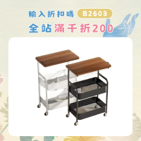 小推車置物架復古風落地帶輪可靜音移動多層零食架沙發茶幾置物架