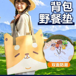 野餐墊戶外收納筐野餐籃子露營折疊袋子裝備網紅春遊好物工具