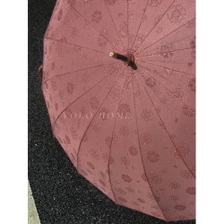 雨水開花變色雨傘創意立體浮雕感水珠長柄傘高級感雨傘女生高顔值