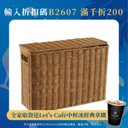 仿藤編窄高型帶蓋收納箱家用縫隙ins仿藤編牆角沙發宿捨儲物盒