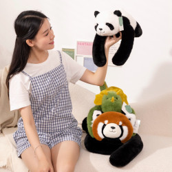 卡通動物熊貓樹嬾公仔毛絨玩具趴趴考拉恐龍玩偶女孩子安撫布娃娃