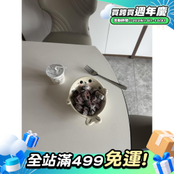 可愛海豹碗陶瓷漂亮餐具飯碗異形動物碗創意沙拉水果碗湯碗酸奶碗