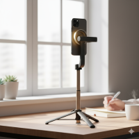 新款磁吸自拍桿MagSafe藍牙遙控落地三腳支架手機戶外拍照自拍器