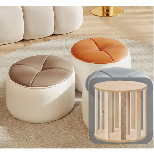 小凳子家用圓凳客廳皮凳坐墩門口換鞋凳兒童矮凳現代簡約南瓜凳子 小凳子家用圓凳客廳皮凳坐墩門口換鞋凳兒童矮凳現代簡約南瓜凳子