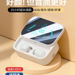 2024新款藍牙耳機無線真降噪零延遲電競運動跑步超長續航大電量