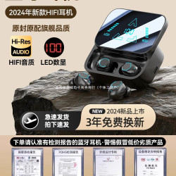 2024新款真無線降噪藍牙耳機入耳式男女運動跑步超長續航大電量