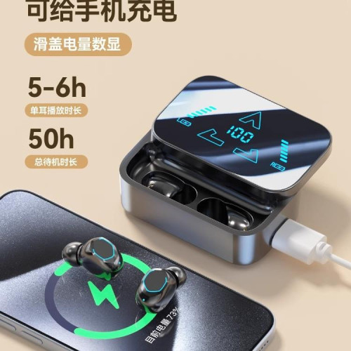 2024新款真無線降噪藍牙耳機入耳式男女運動跑步超長續航大電量