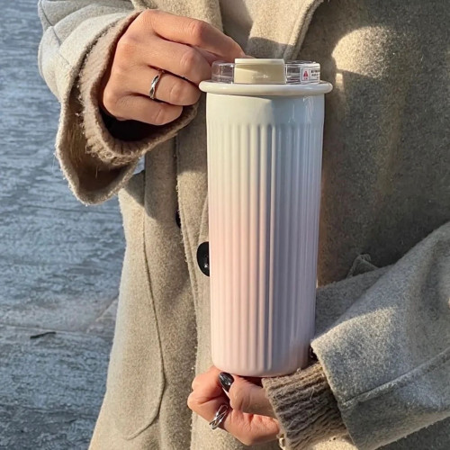 ins高顔值316不鏽鋼保溫杯學生女生雙飲吸管杯可攜式車用辦公水杯 ins高顔值316不鏽鋼保溫杯學生女生雙飲吸管杯可攜式車用辦公水杯