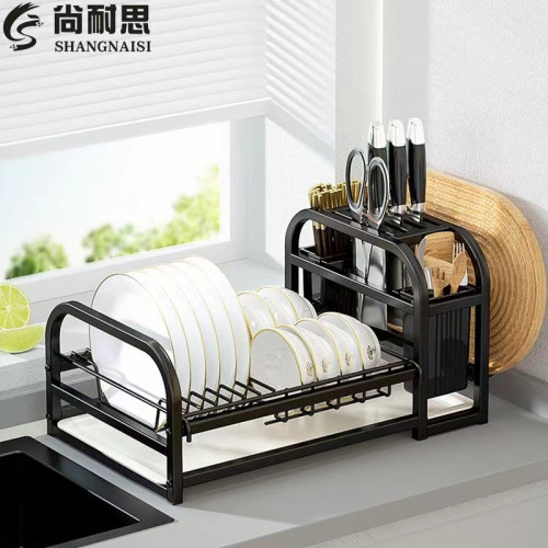 碳鋼廚房置物架碗碟盤收納架子晾洗放碗瀝水架插刀架砧板架多功能 碳鋼廚房置物架碗碟盤收納架子晾洗放碗瀝水架插刀架砧板架多功能