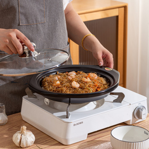 鄲韻陶瓷砂鍋商用蒜蓉蝦仁粉絲專用陶德砂鍋同款平底淺煲乾燒不裂