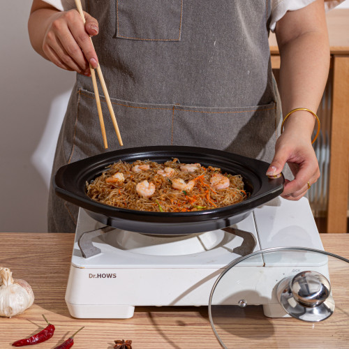 鄲韻陶瓷砂鍋商用蒜蓉蝦仁粉絲專用陶德砂鍋同款平底淺煲乾燒不裂