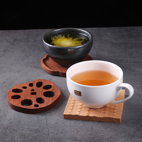 茶盤創意日式圓形隔熱墊 櫸木藕片杯墊套裝杯托輕奢茶道咖啡杯墊 茶盤創意日式圓形隔熱墊 櫸木藕片杯墊套裝杯托輕奢茶道咖啡杯墊