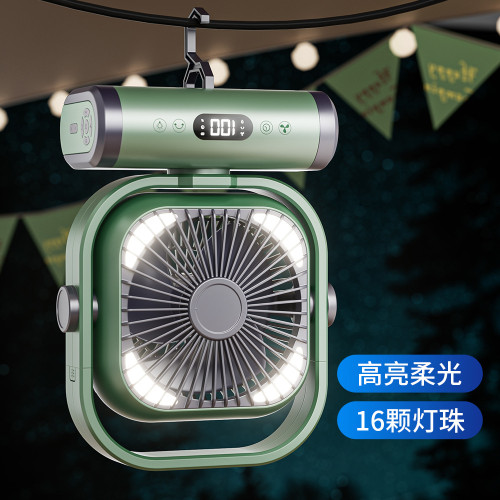 2025新款風扇戶外露營風扇多功能充電式循環扇帳篷露營燈usb風扇