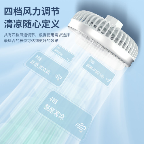 桌面小風扇四擋自動搖頭爆款迷你小型宿舍可攜式靜音大風力辦公