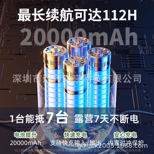 鑾聲24年新款戶外夾充電風扇大容量長續航冰感大風力學生宿舍