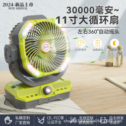 新品12寸超長循環三萬安培360度旋轉大型循環風扇家用帶遙控風扇