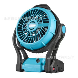 12寸小型鋰電風扇充電式可攜式戶外露營照明風扇燈家用電動風扇