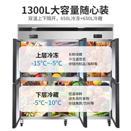 冷藏工作台商用冰箱操作台製冷凍臥式冰櫃平冷保鮮水吧台設備雙溫
