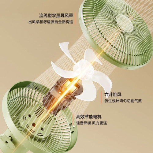 敭子電風扇迷你學生宿舍床上小風扇寢室床頭家用小型大風力台夾扇