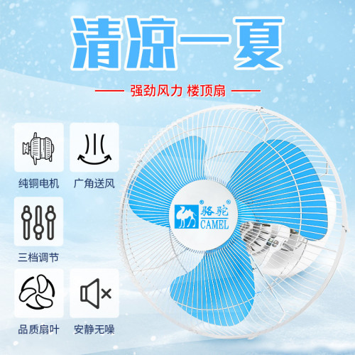 駱駝宿捨餐廳樓頂扇吊頂360度搖頭風扇16 18寸吸頂扇學校工程