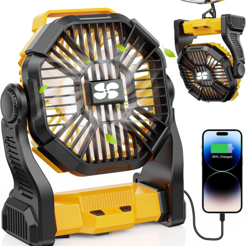 可攜式戶外露營燈戶外風扇 冷風機應急充電寶usb充電風扇超長續航