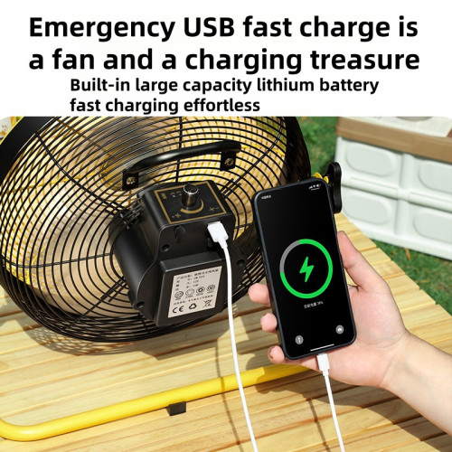 太陽能風扇家用戶外露營可攜式移動12寸16寸大風力可充電風扇