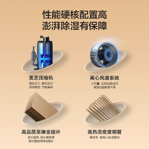 美的除溼機家用抽溼機地下室內吸溼器輕音吸潮乾燥大功率去溼神器