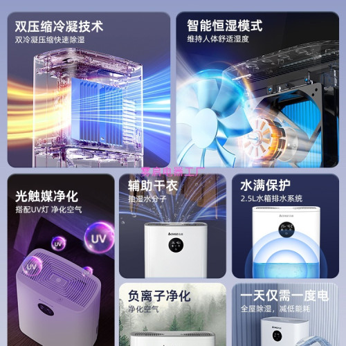 2025新款志高除溼機家用抽溼器空氣去溼器室內輕音吸溼除潮迴南天