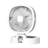 可攜式可折疊太陽能風扇充電多功能風扇長續航大風力戶外露營風扇燈