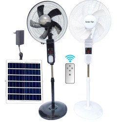 太陽能風扇充電長續航大風力家用戶外露營遙控16寸落地電風扇
