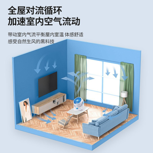 空氣循環扇靜音電風扇辦公室家用小型可攜式桌上型無級變速桌面風扇