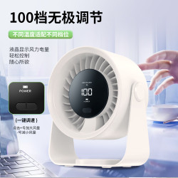 新款循環扇100檔無極變速桌面風扇家用露營壁掛風扇家