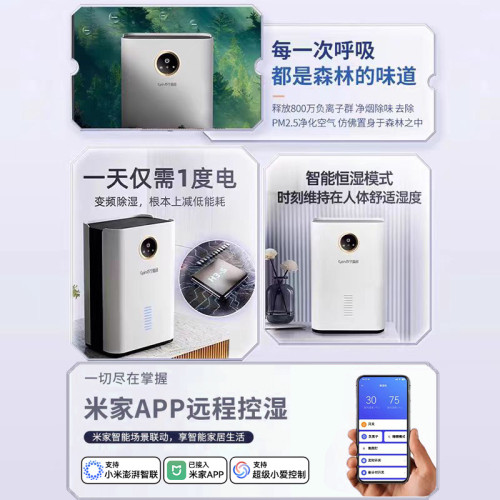 除溼機家用吸溼室內靜音抽溼迴南天神器空氣淨化器一體機