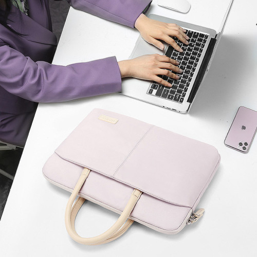 簡約商務手提包男文包輕便適用蘋果macbookpro13.3筆記型電腦包