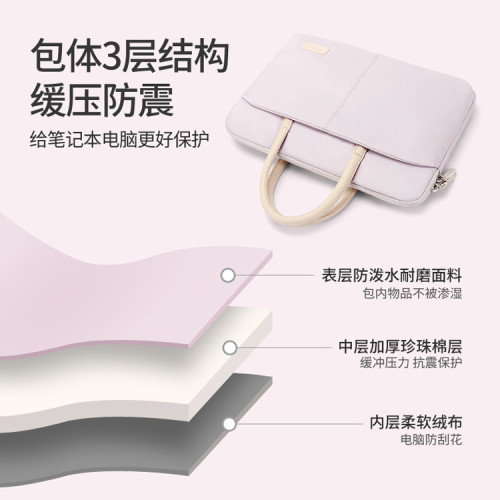 簡約商務手提包男文包輕便適用蘋果macbookpro13.3筆記型電腦包