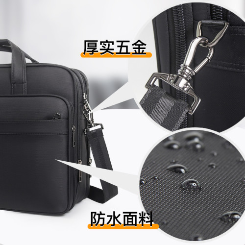 特大電腦包單肩斜背防潑水手提包禮品男出差行李包牛津布耐磨