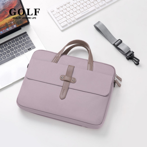 GOLF電腦包15.6英寸手提筆電保護套大容量單肩斜後背包男女內膽包