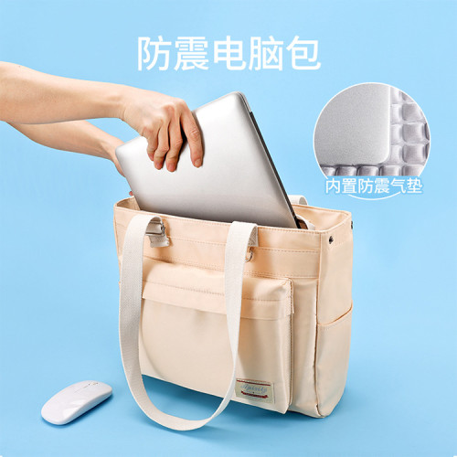 筆記型電腦包女適用蘋果macbook華碩pro戴爾1415.6英寸手提單肩包